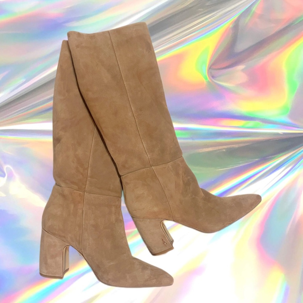 Sam Edelman Suede Knee High Heeled Boots
